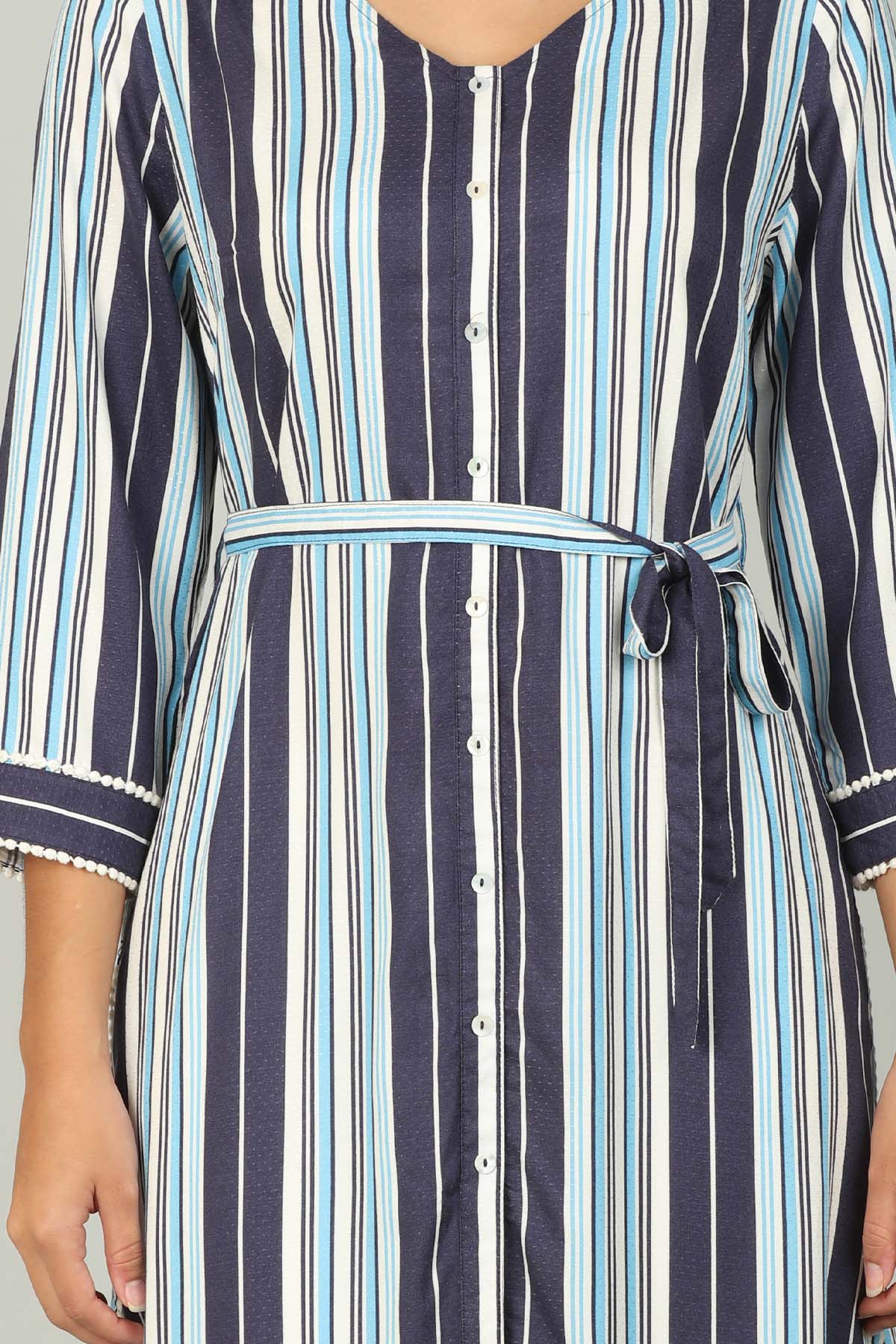 Blue Striped Women's Tunic