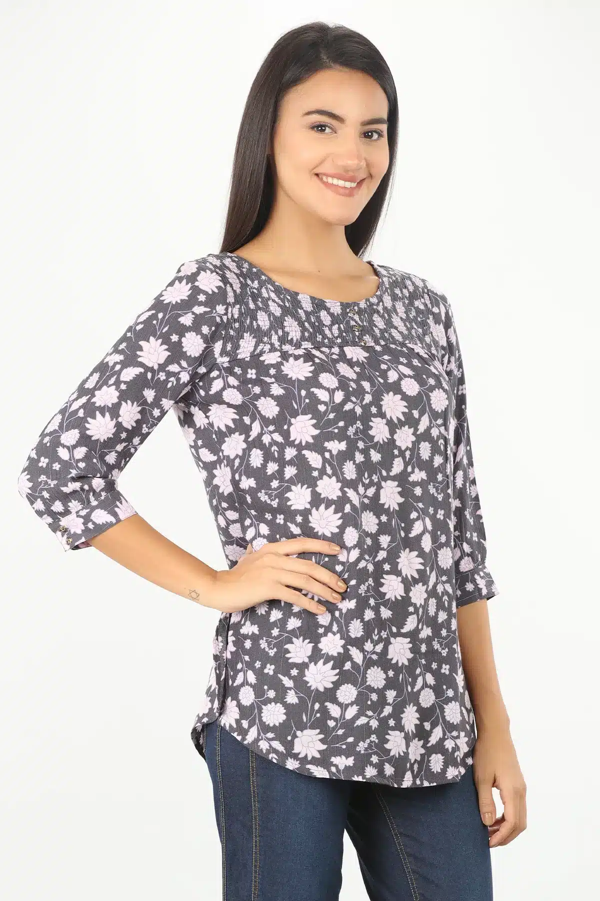 Lavender Grey Women Top Stylish