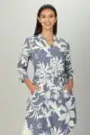 Printed Light Blue Shirt For Ladies