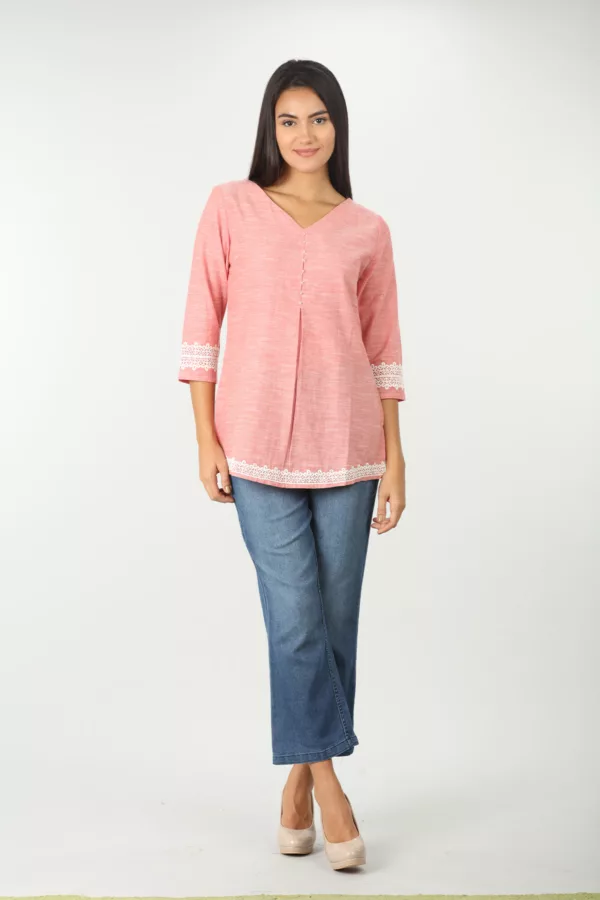 Pink Women Tops Casual