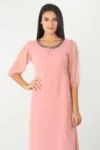 Polka Dot Light Pink Dress For Women