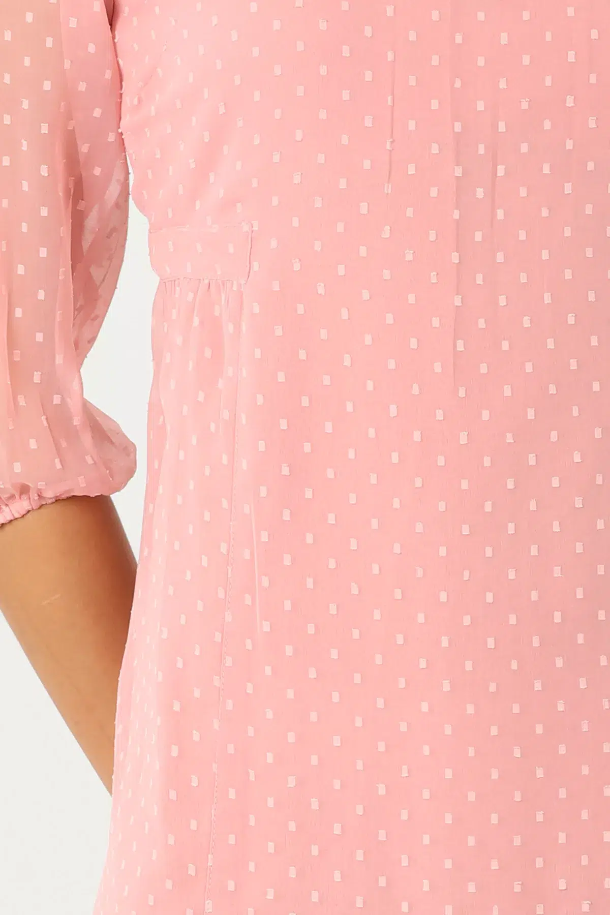 Polka Dot Light Pink Dress For Women
