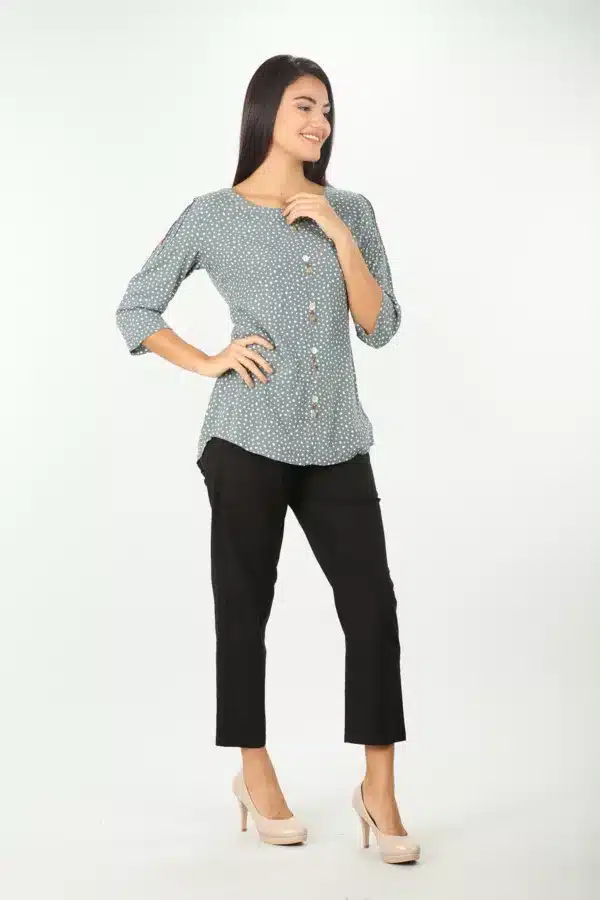 Grey Printed Women Tops India Online