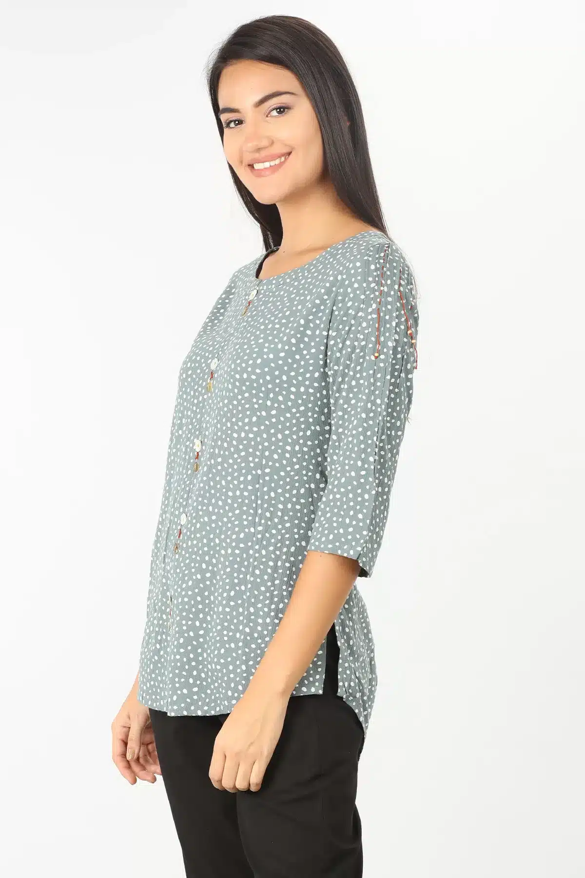 Grey Printed Women Tops India Online