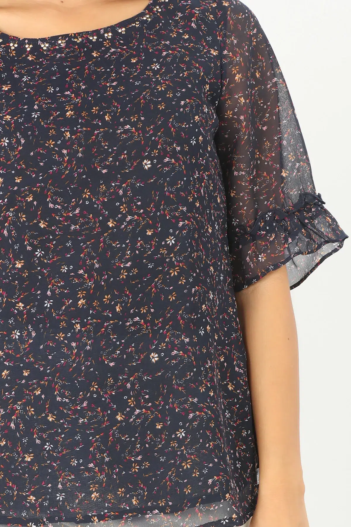 Navy Printed Women Tops Buy Online