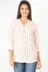 Striped White Shirt Women