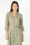 Solid Olive Grey Women's Tunic Clothing