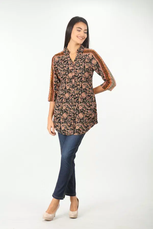 Printed Light Red Shirt For Woman