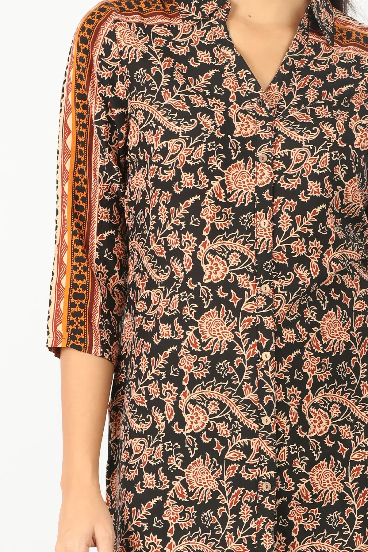 Printed Light Red Shirt For Woman