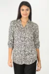 Black And White Printed Shirt For Women