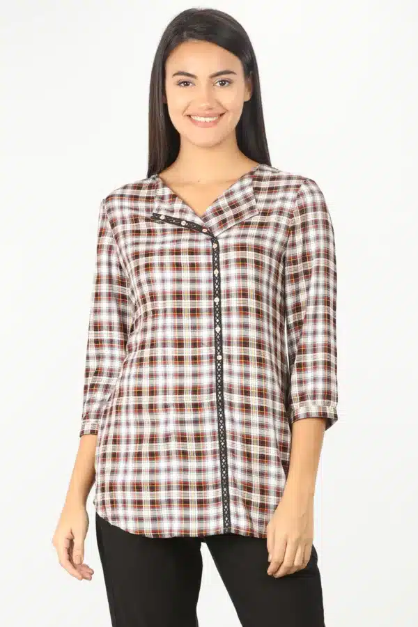 Checks White Top Ladies