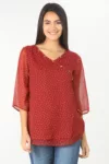 Printed Red Top For Women