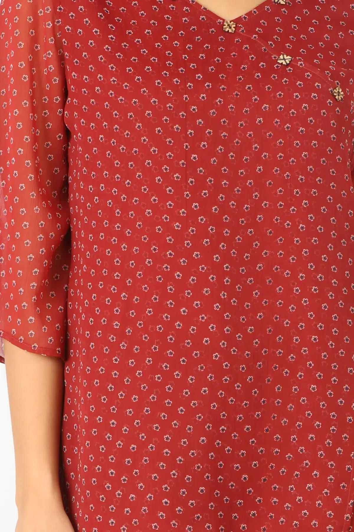 Printed Red Top For Women