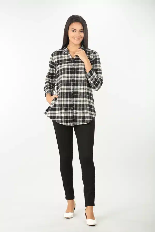 Black And White Check Shirt Ladies
