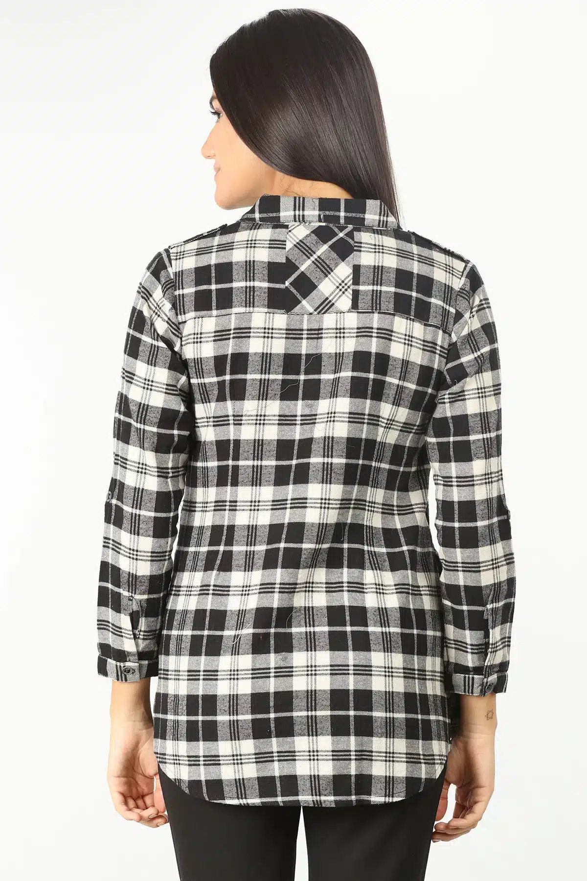 Black And White Check Shirt Ladies