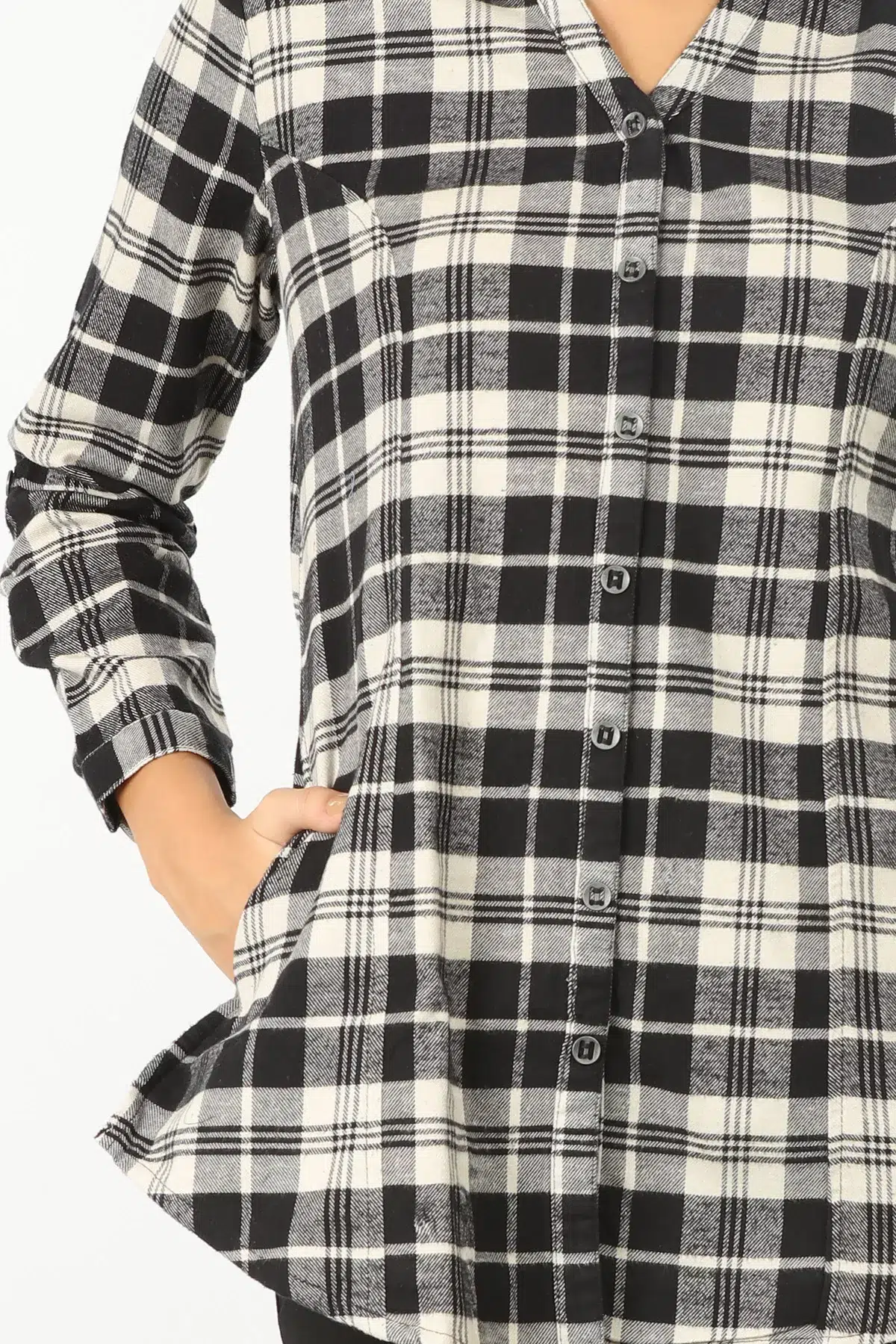 Black And White Check Shirt Ladies