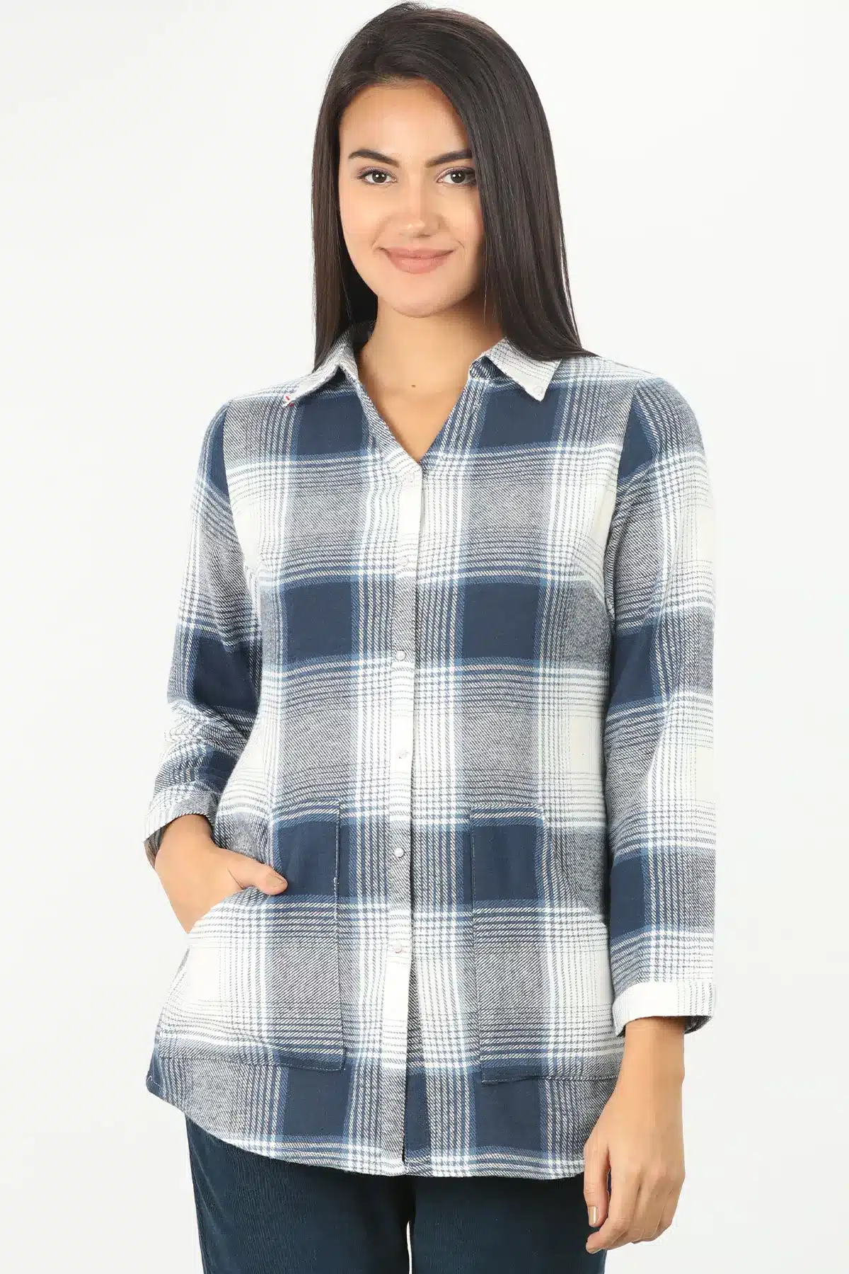 Blue Check Shirt Ladies