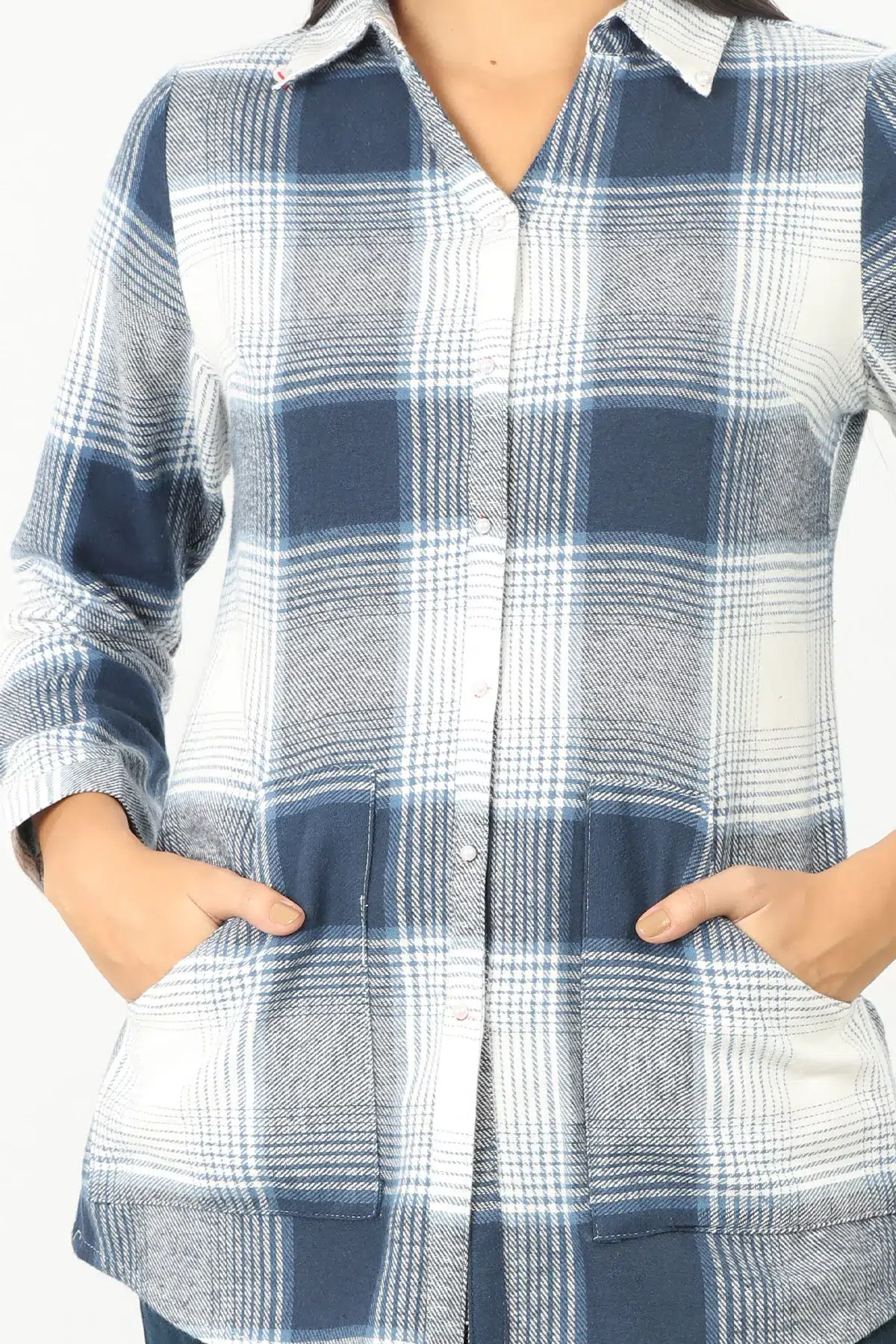 Blue Check Shirt Ladies