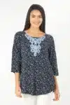 Printed Blue Top For Woman