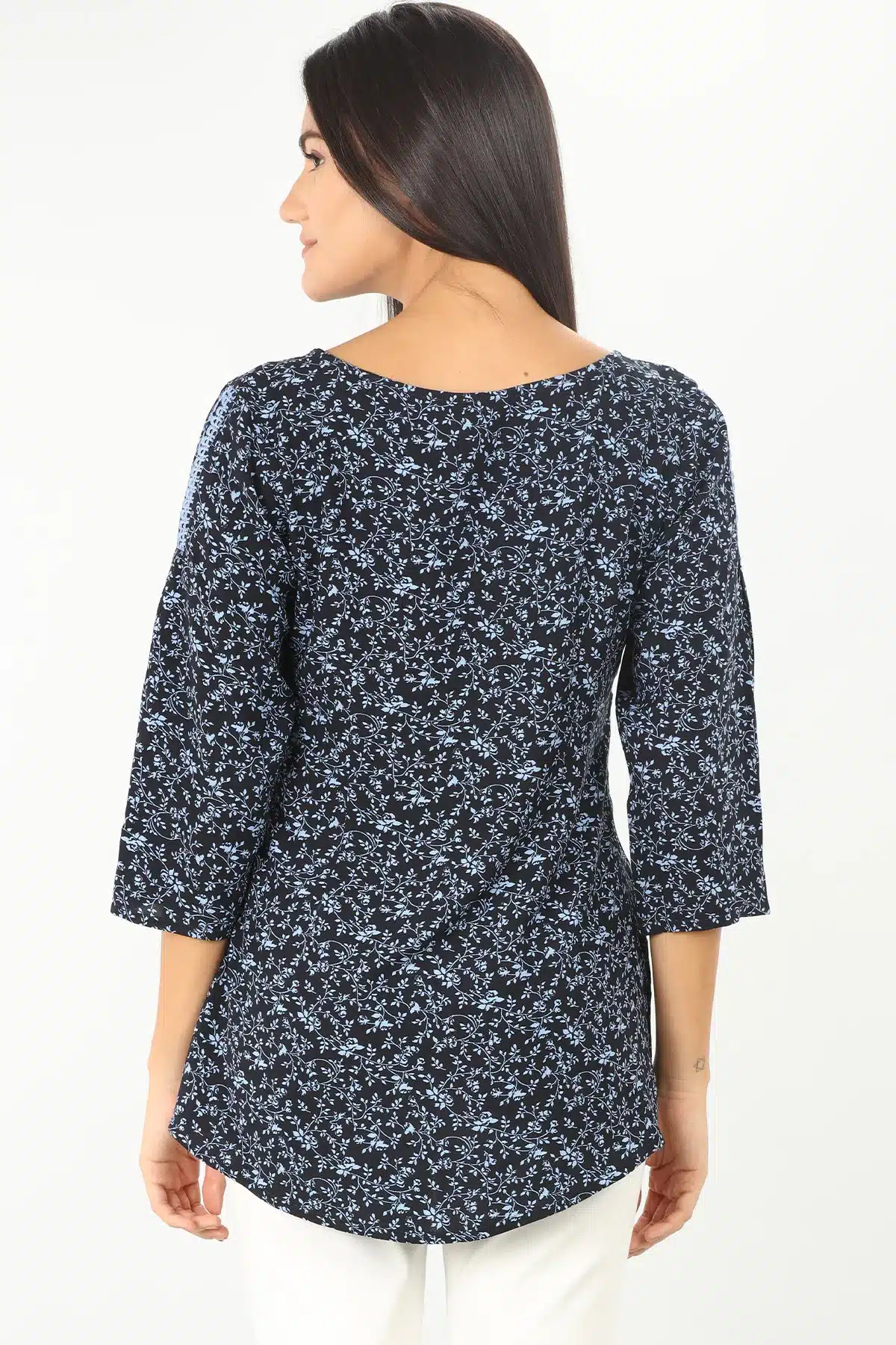 Printed Blue Top For Woman
