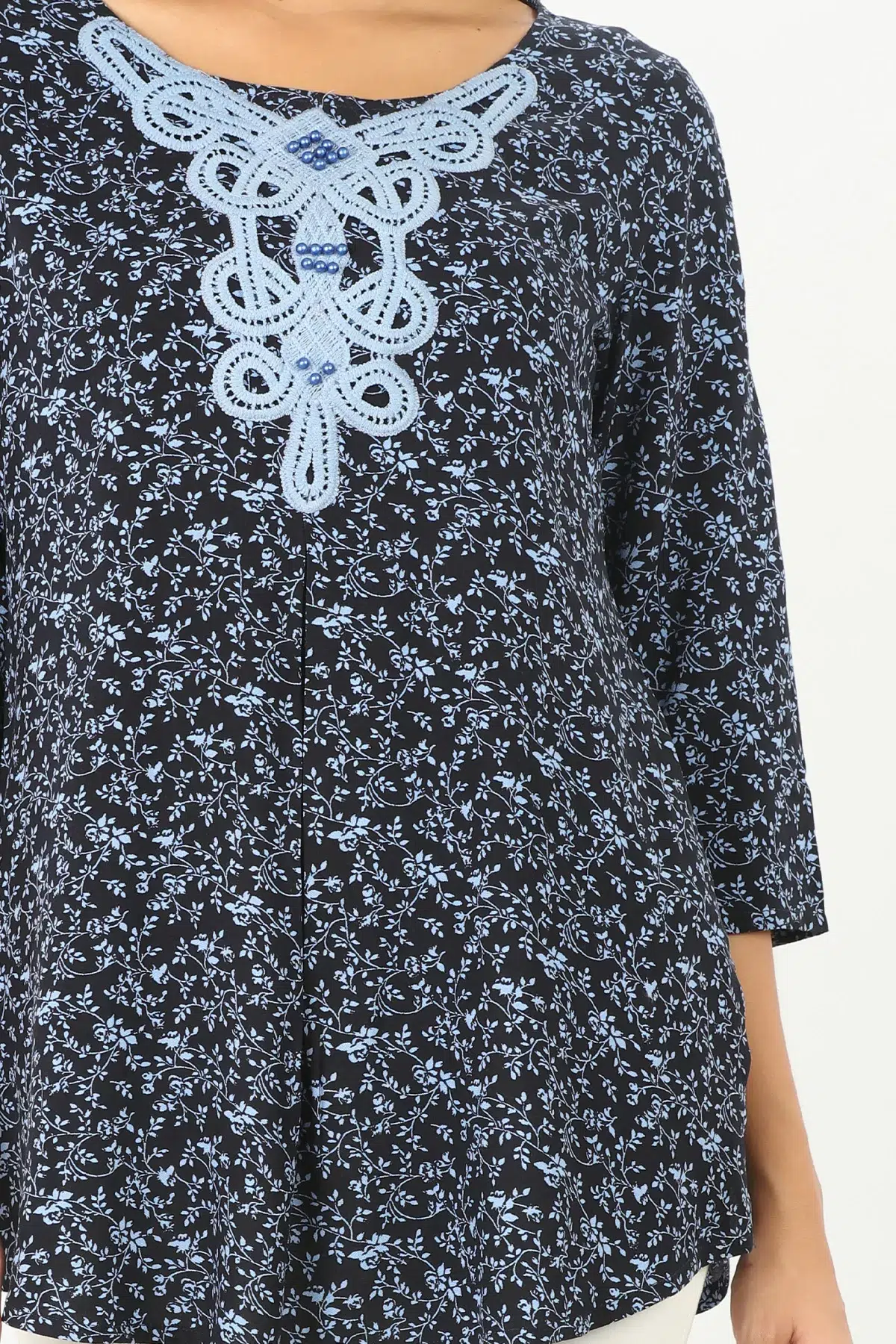 Printed Blue Top For Woman