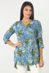 Printed Blue Top Woman