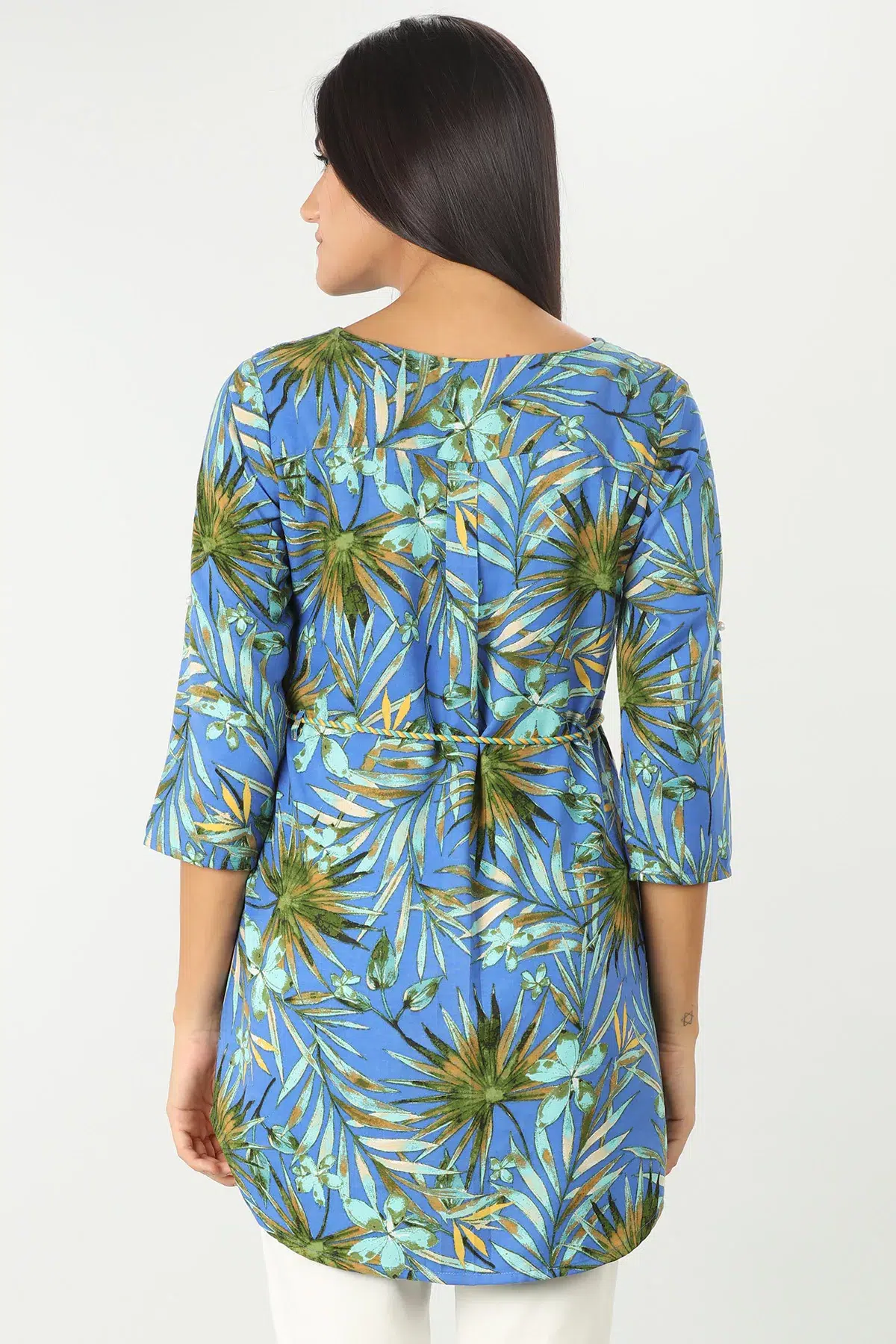 Printed Blue Top Woman
