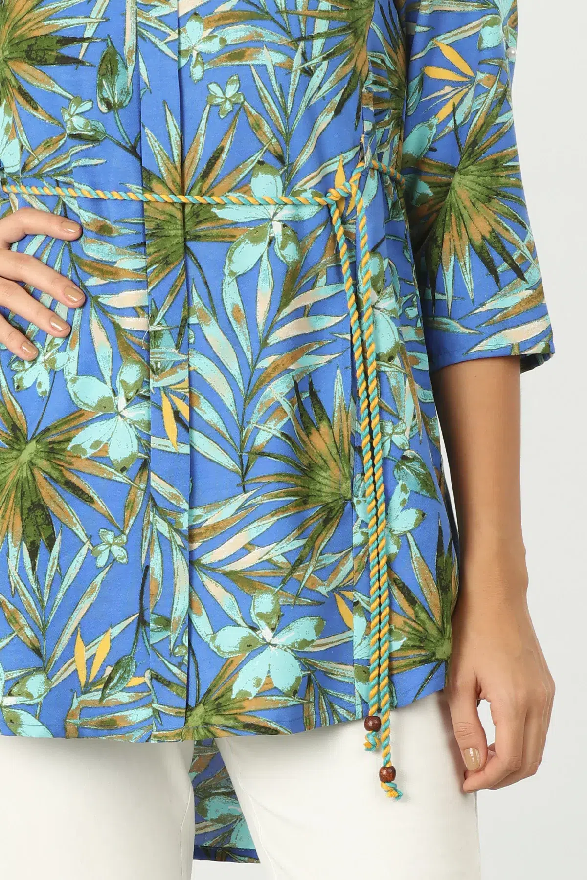 Printed Blue Top Woman