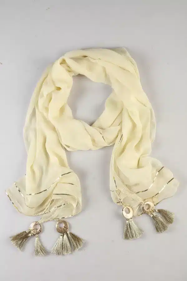 Cream Dupatta For Women