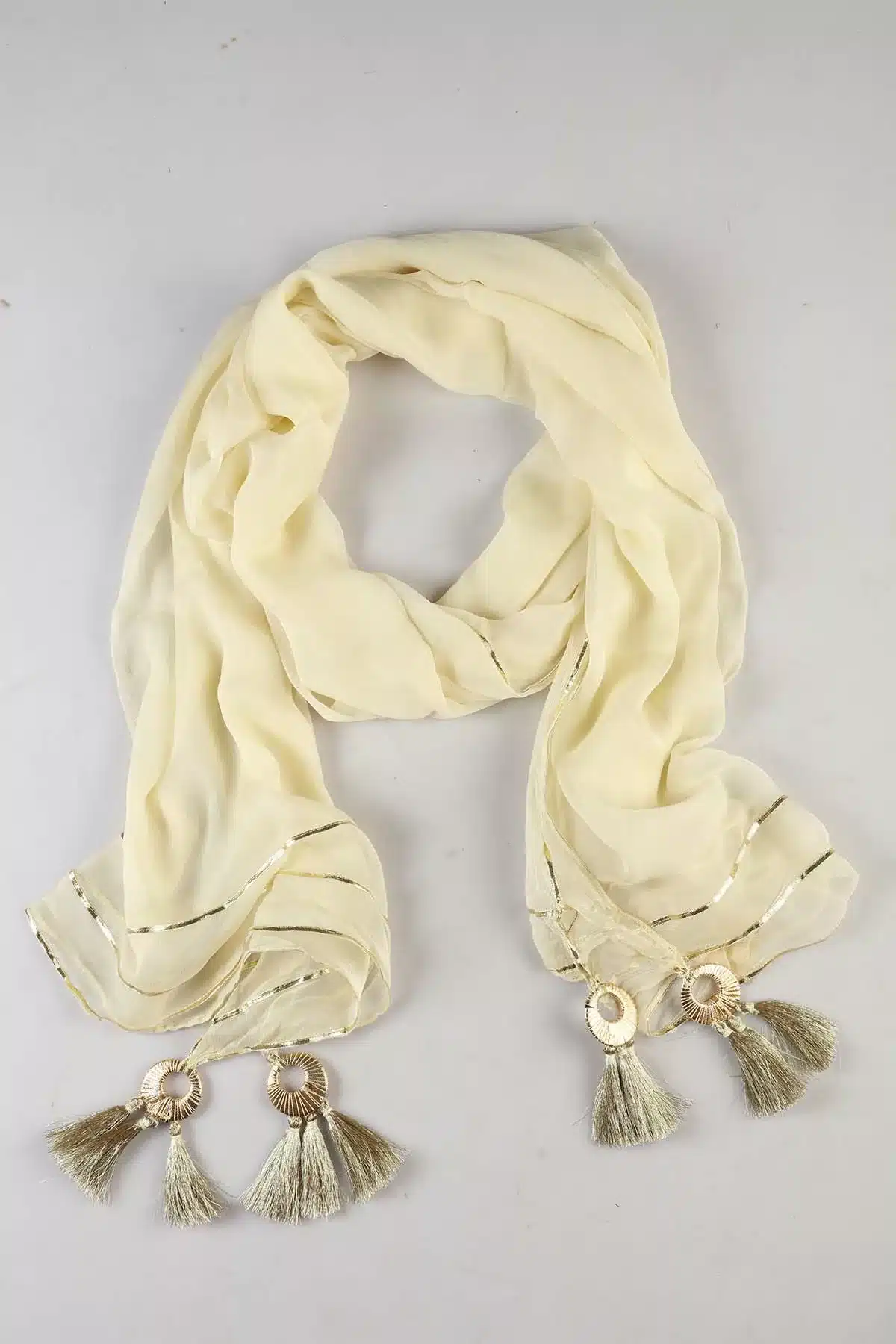 Cream Dupatta For Women