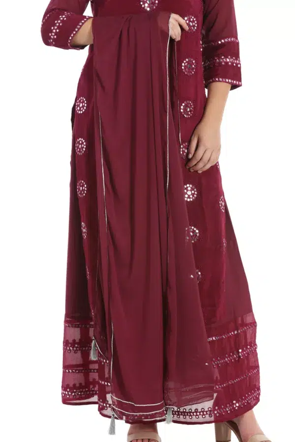 Wine Color Dupatta For Women