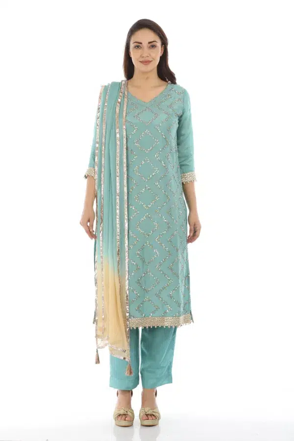 Teal Dupatta Online For Women