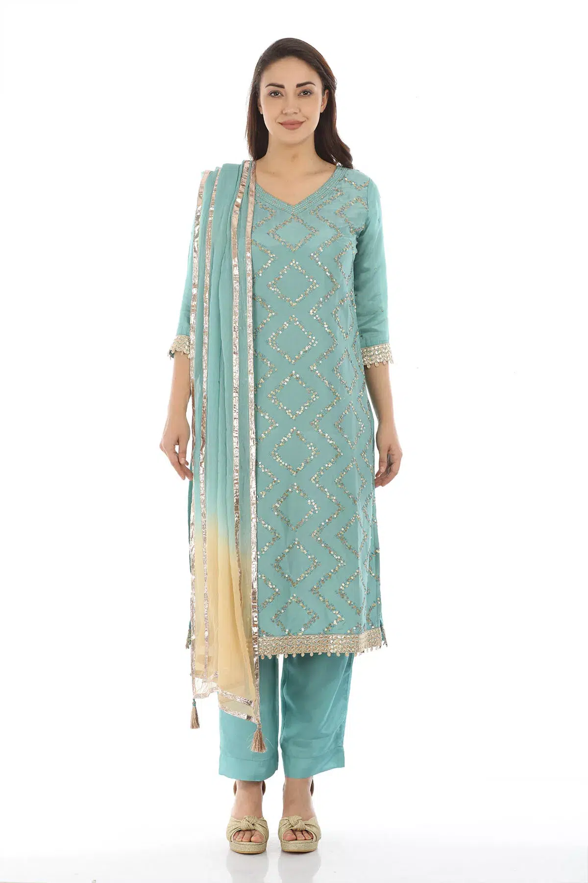 Teal Dupatta Online For Women