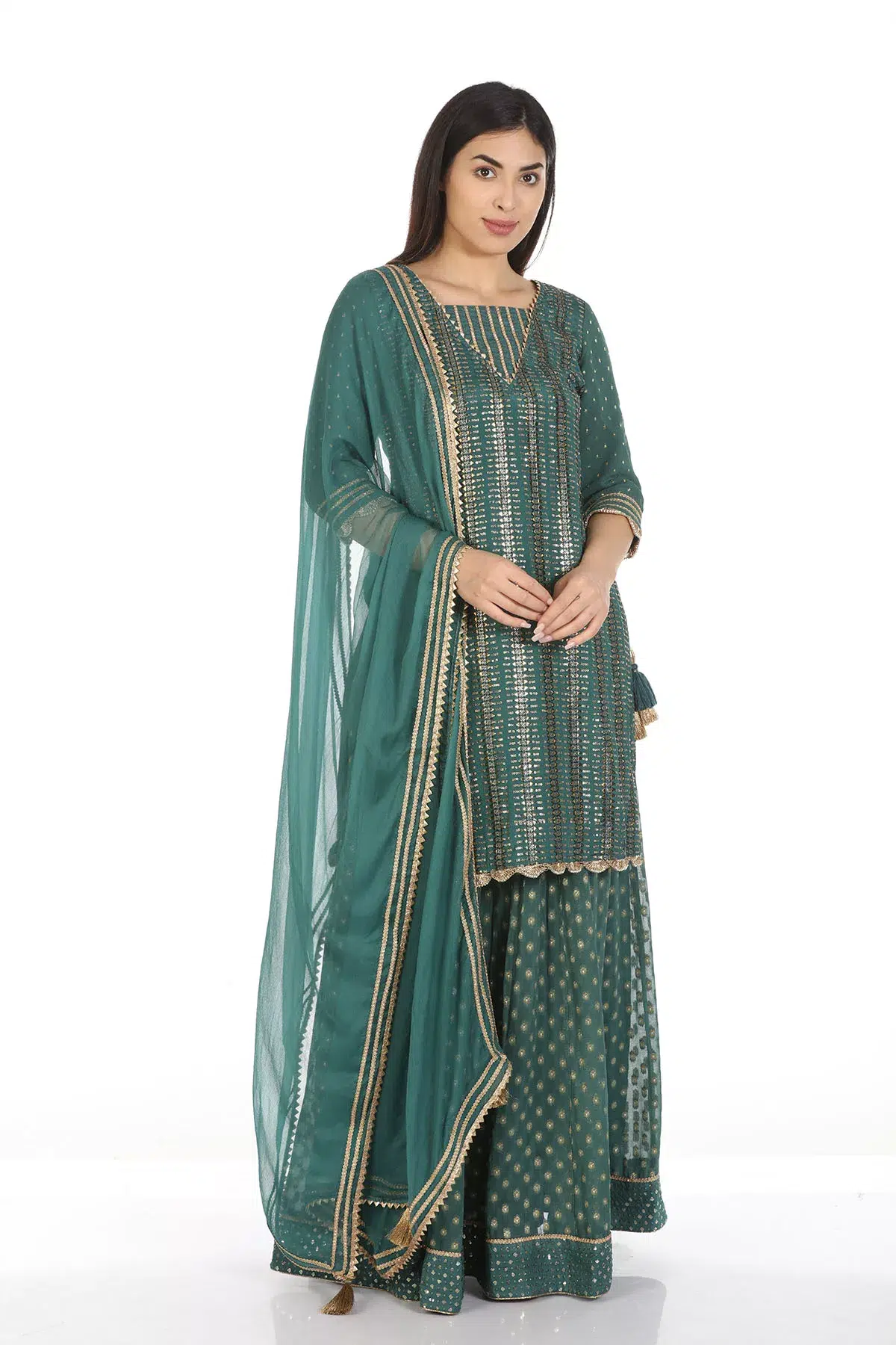 Teal Green Dupatta For Women