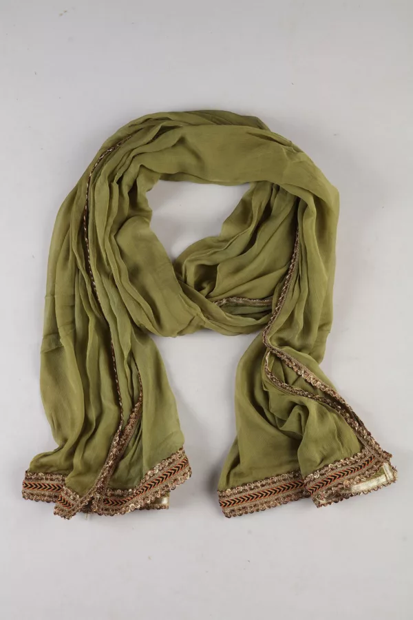 Green Color Dupatta For Women