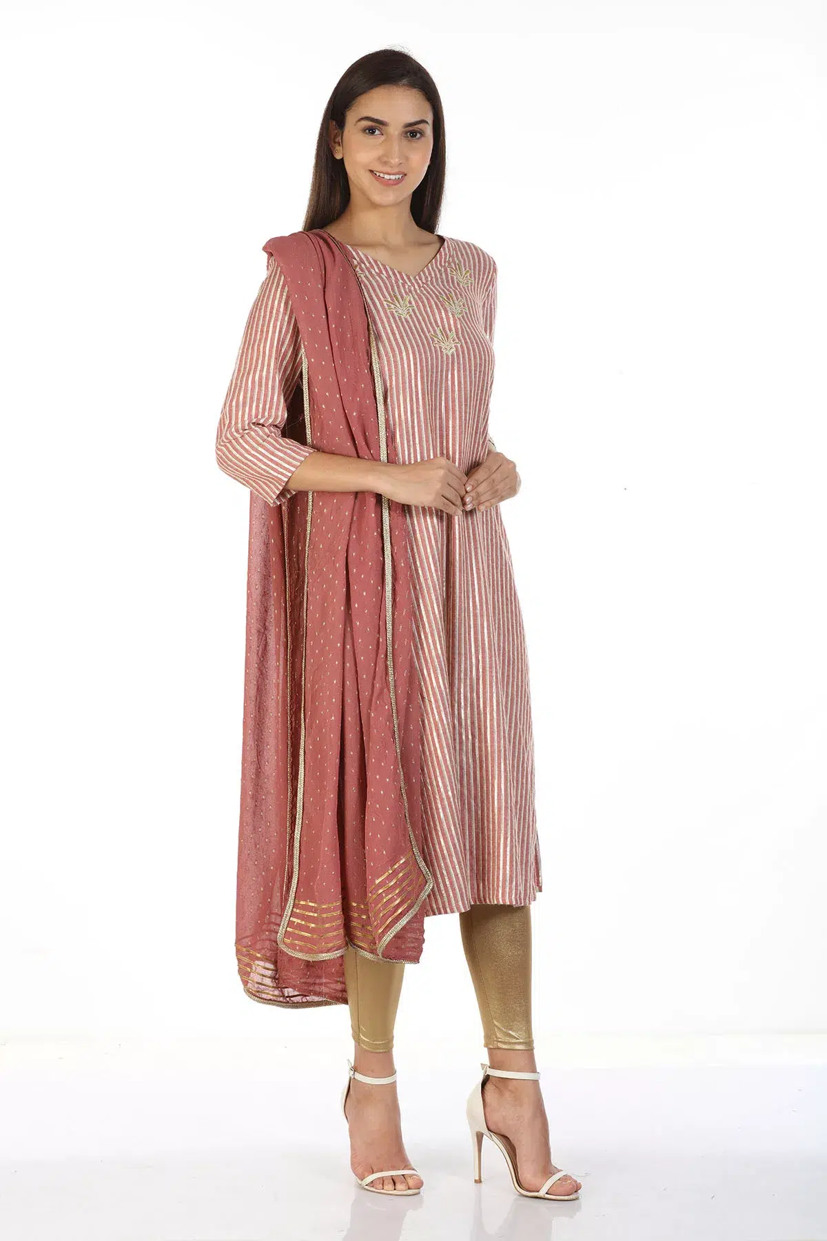 Brick Red Dupatta For Women