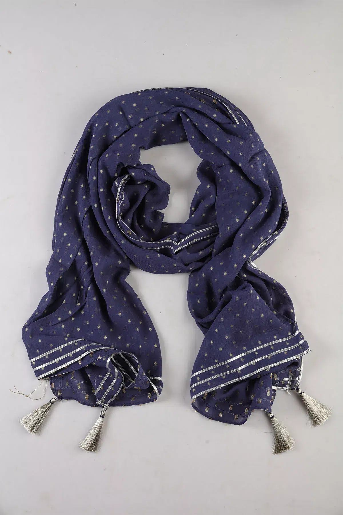 Dark Blue Dupatta For Women