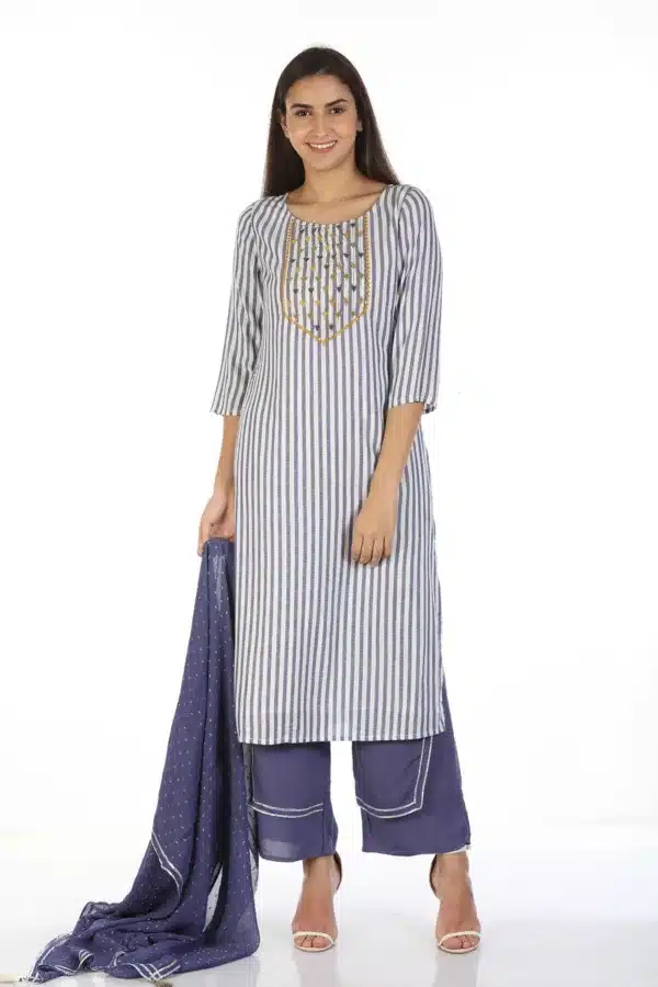 Dark Blue Dupatta For Women