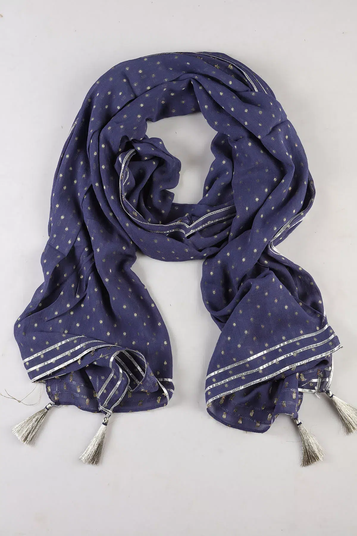 Dark Blue Dupatta For Women