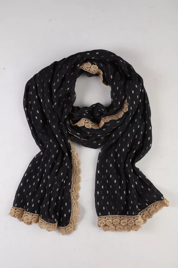 Charcoal Black Dupatta For Women