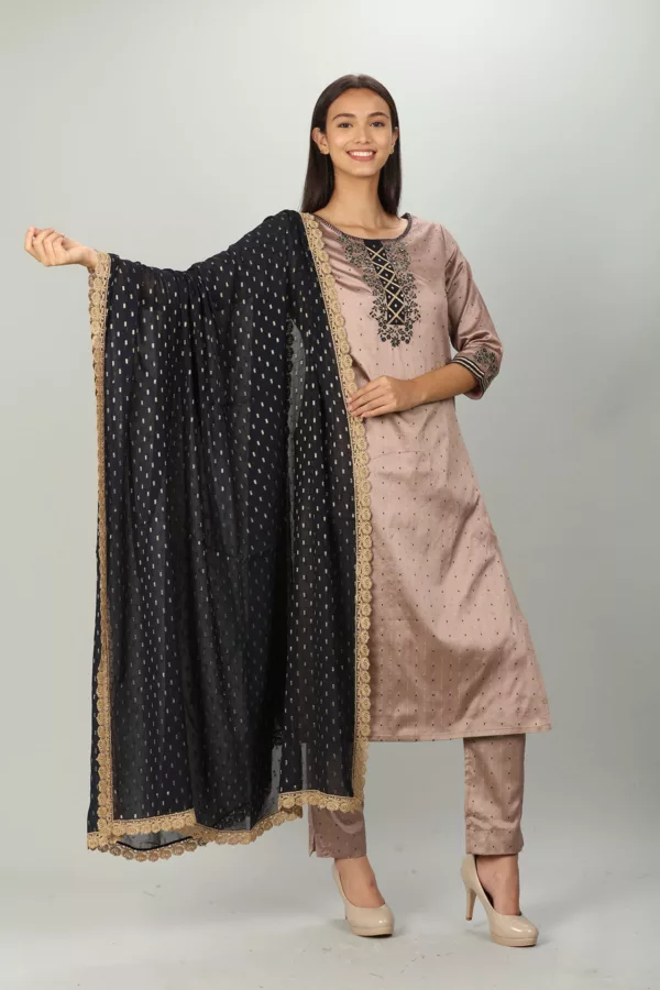 Charcoal Black Dupatta For Women