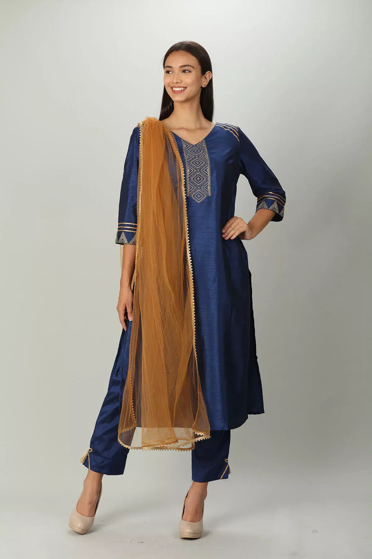 Rust Orange Dupatta For Women