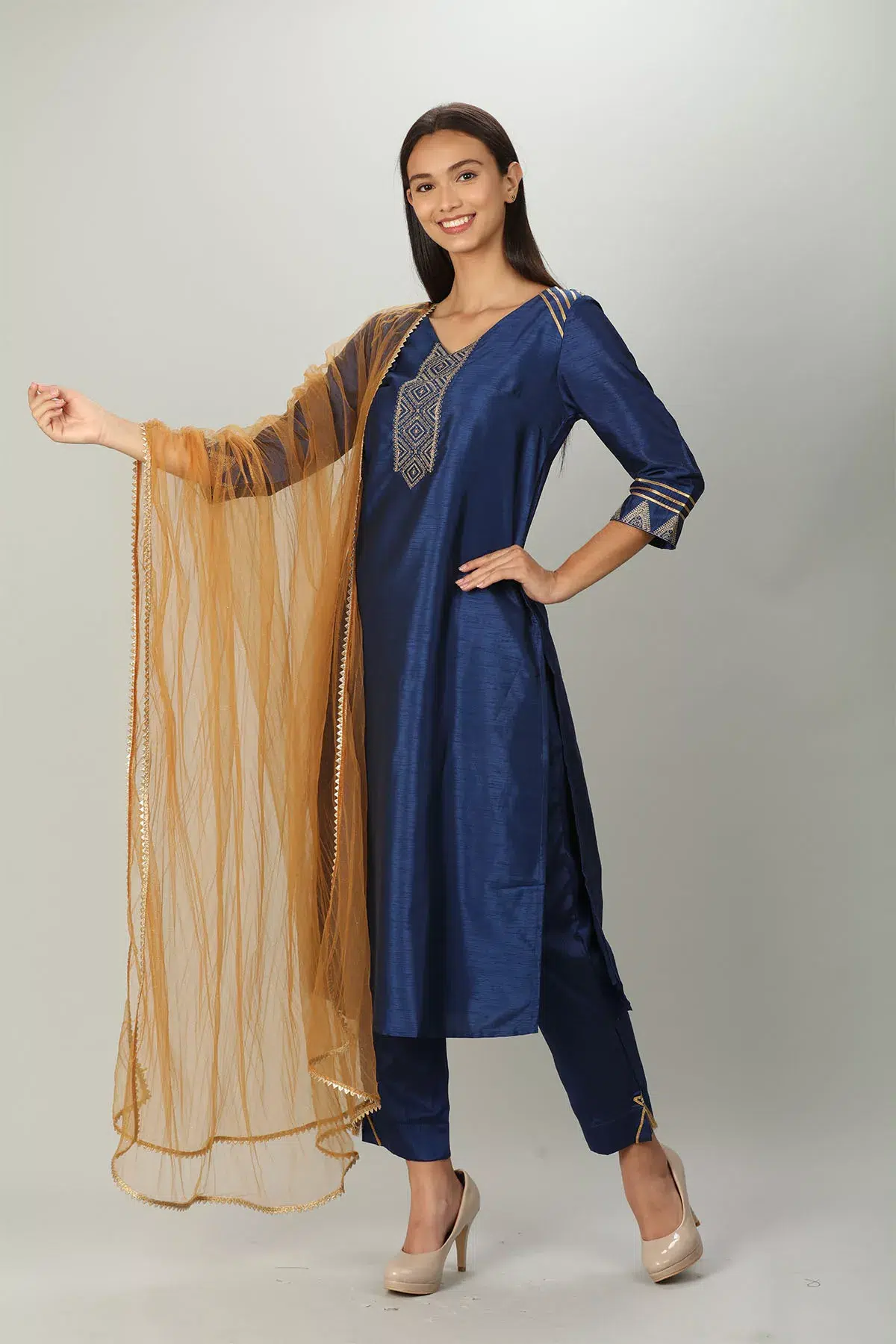 Rust Orange Dupatta For Women