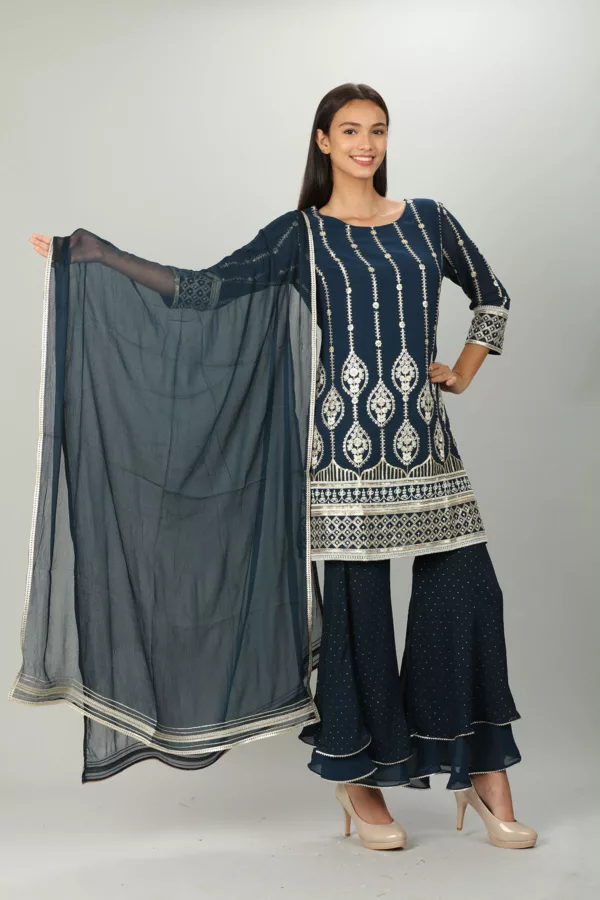 Dark Teal Dupatta Online Shopping For Women