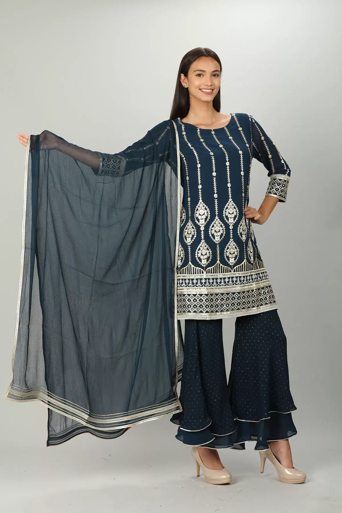Dark Teal Dupatta Online Shopping For Women