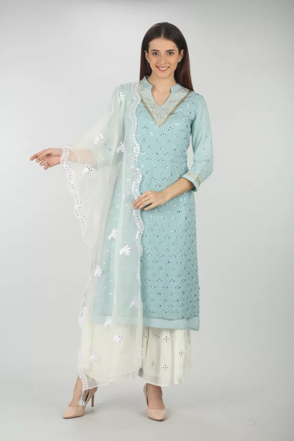 White Colour Dupatta For Women