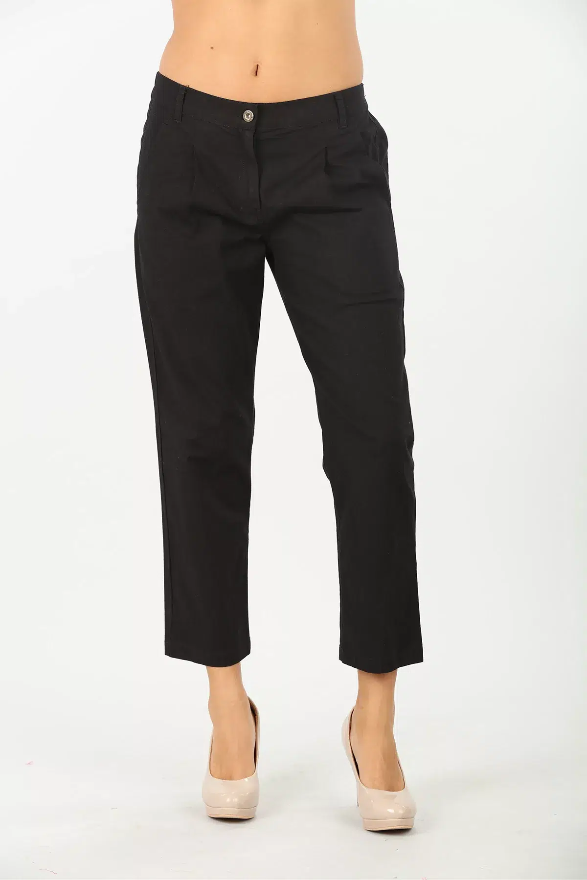 Solid Black Pant For Women