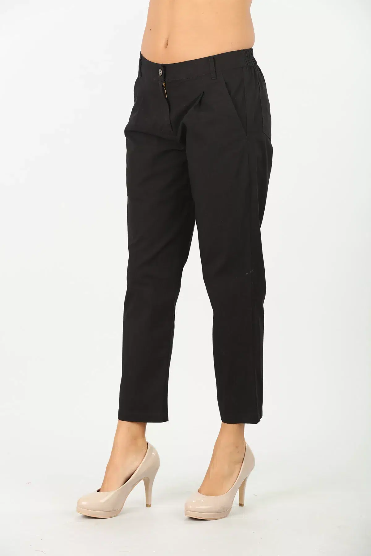 Solid Black Pant For Women