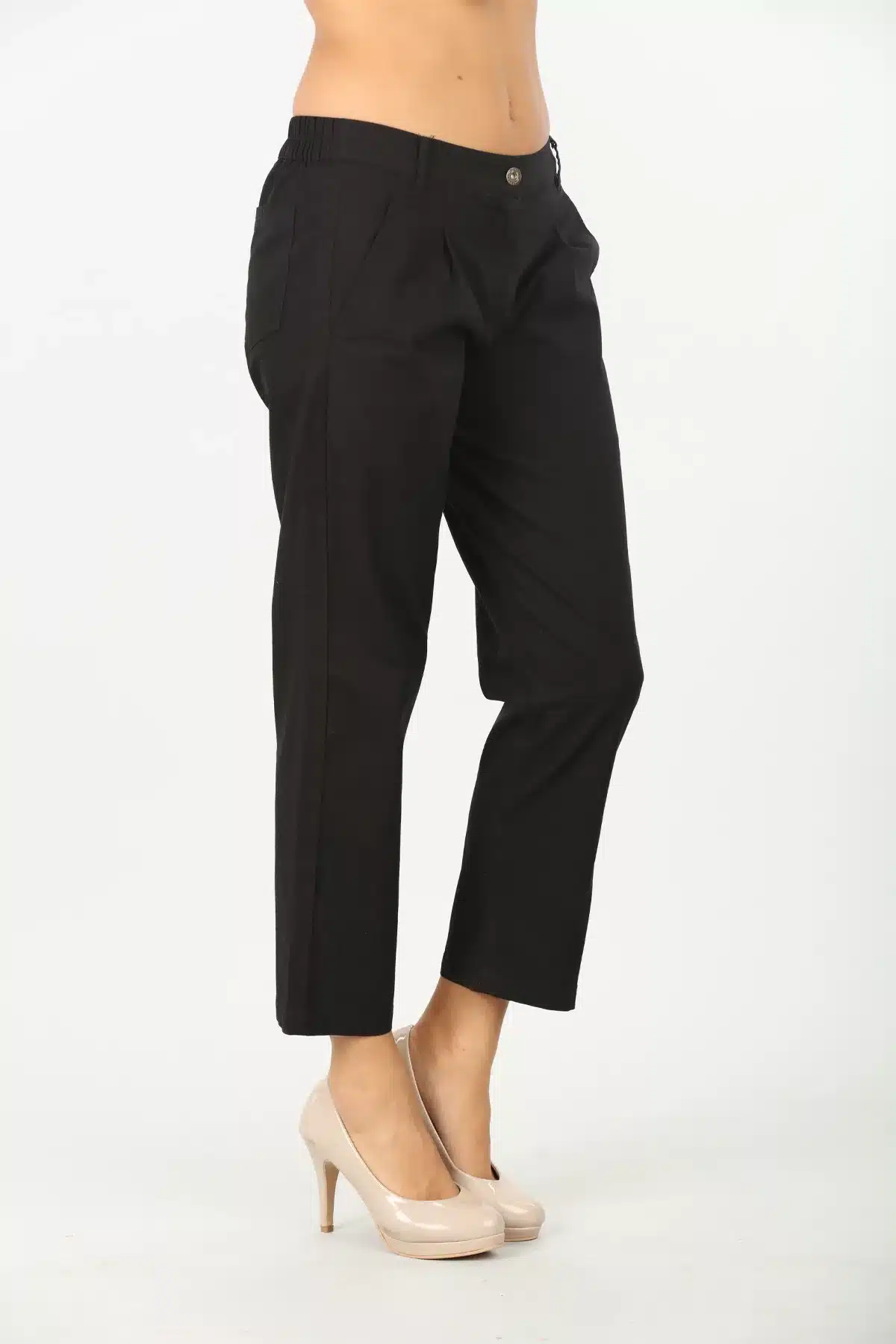 Solid Black Pant For Women