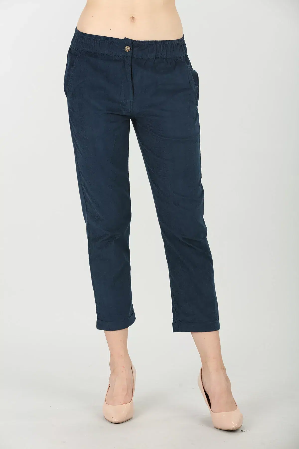 Solid Blue Pant For Women